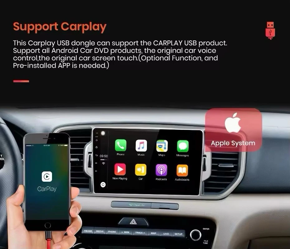 Autoradio Kia Sportage 2016-2021 4G+WIFI 6G+128GB Android 13 CarPlay-AndroidAuto - Immagine 4 di 4