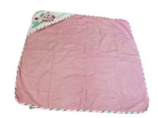 Circo Pink Owl So Cute Pinks White Teal Hooded Baby Bath Towel About 28 X 27