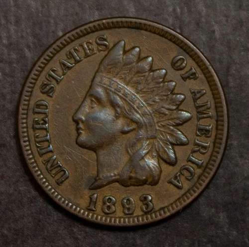 1893 Indian Cent XF   Lot 4326