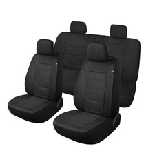 3D Air Mesh Car Seat Covers Washable and Breathable Premium Full Set Black