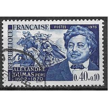 Timbre Obl. YT 1628 Célébrité Française Alexandre DUMAS 1970