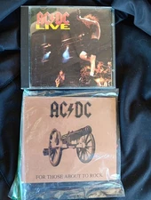 AC/DC 2 CD Lot Carefully Restored NEW CD CASES Live & For Those About to Rock