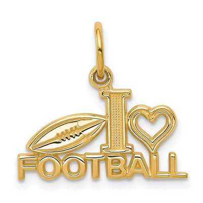 10k Gelbgold Fußball Letter Charm Anhänger L 20mm, B 21mm