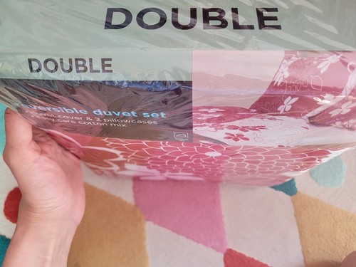 Reversible Duvet Set • Double • Duvet Cover & 2 Pillowcases • Asda brand - Picture 3 of 11