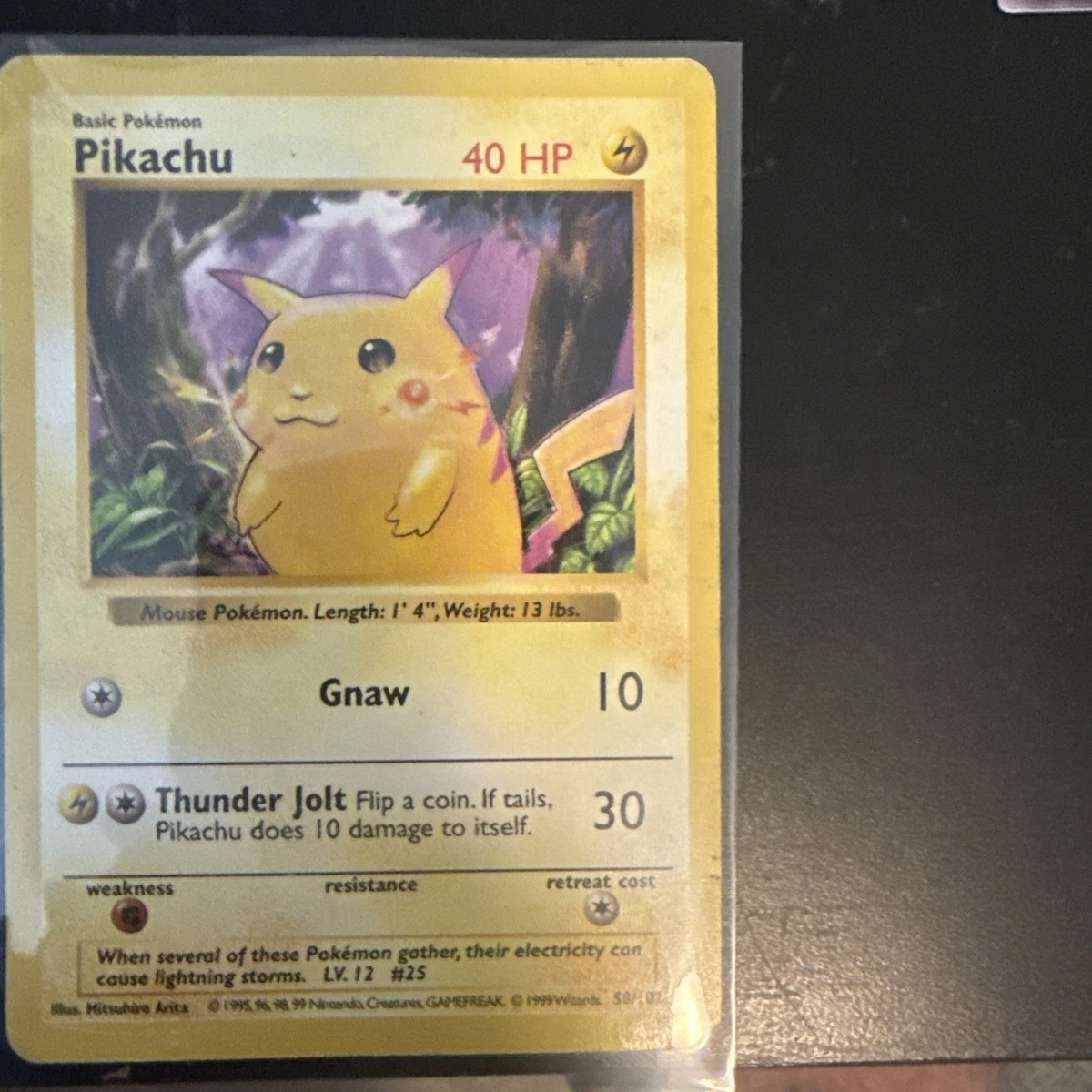 Pikachu Pokémon TCG Shadowless Individual Collectible Card Game