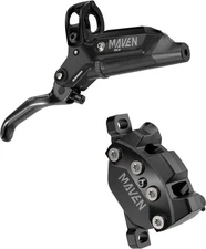 SRAM Maven Silver Disc Brake and Lever - Rear, Post Mount, 4-Piston, Aluminum