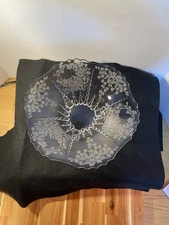 Vtg New Martinsville Glass Radiance Bowl w/Meadow Wreath Etching Ftd. Depression