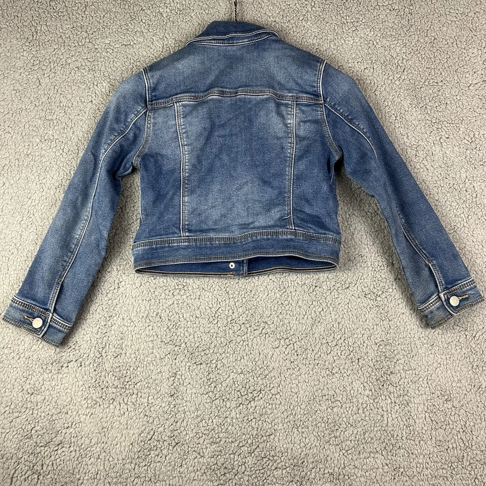 Cat & Jack Blue Denim Button Up Jacket Girls Size M (8) - Image 2 of 4