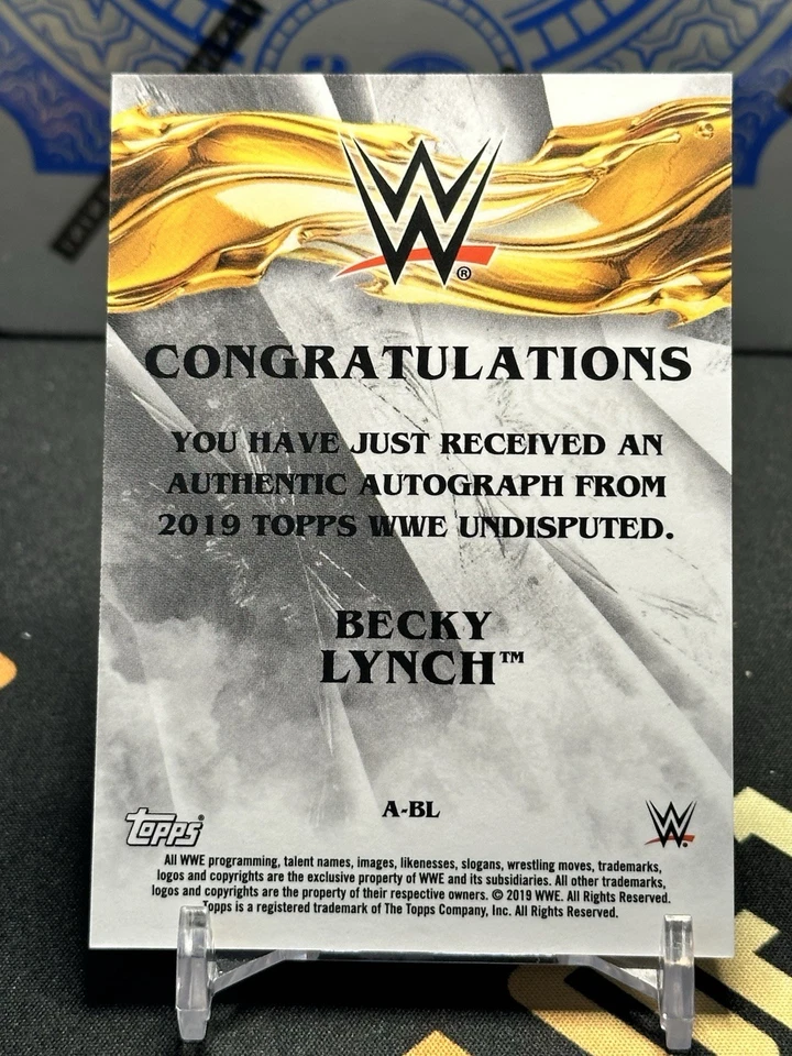 Becky Lynch 2019 Topps WWE Undisputed Orange Autograph Auto /99 On Card SP - Image 2 of 2