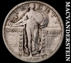 1917 Silver Standing Liberty Quarter - Type 2 - Semi-key  Better Date  #J8365