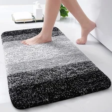 Arotive Microfiber Bathroom Rugs, Shaggy Soft and Absorbent Bath Rug, Non-Slip, 
