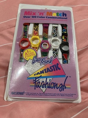 初期　lisa frank リサフランク 時計　レア Vintage 1987 Lisa Frank Fantastic Fashions Mix N Match Watch | eBay