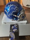 Barry Sanders Signed Lions FLASH Riddell Mini Helmet (White Ink) -(SCHWARTZ COA)