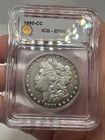 1880-CC $1 Morgan Silver Dollar ICG XF40! Better Date! Nice Rainbow Rim Toning**