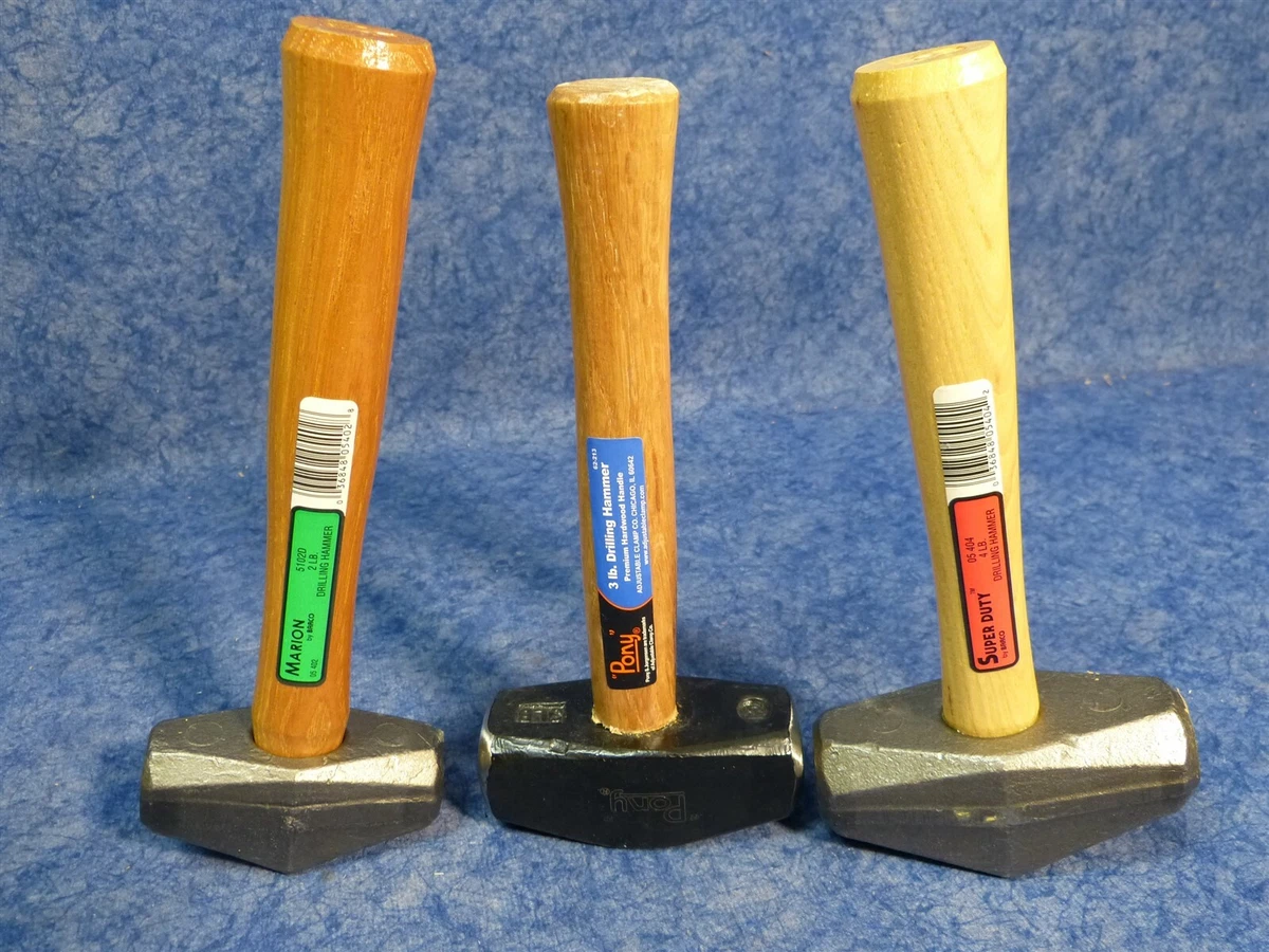 Drilling Hammers Lot of 3 Barco 2lb Pony 3lb Barco 4lb