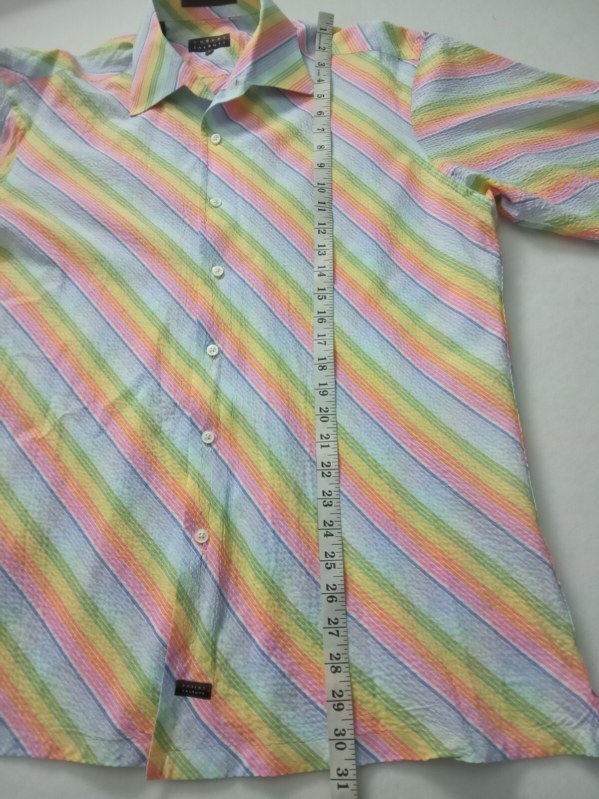 ROBERT TALBOTT Multicolor Rainbow Striped Point C… - image 8