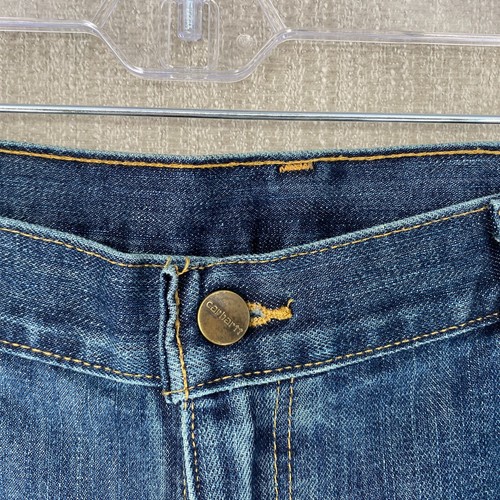 Carharrt Jean Mens 38X30 Blue Denim Straight Leg Traditional Fit Workwear Casual - Picture 8 of 14