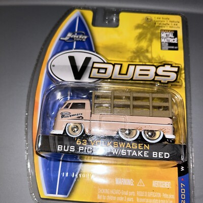 Jada VDubs 63 VOLKSWAGEN BUS PICKUP W/STAKE BED 1/64