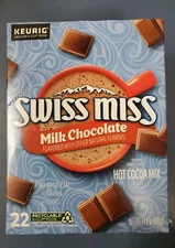 Swiss Miss Milk Chocolate Hot Cocoa K-Cups, 22 Count In Box Genuine KEURIG Pods