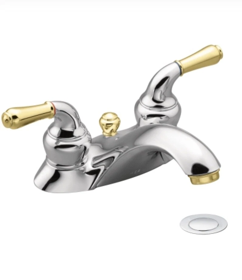 Moen Monticello 84846 chrome and brass 4 inch new in box | eBay