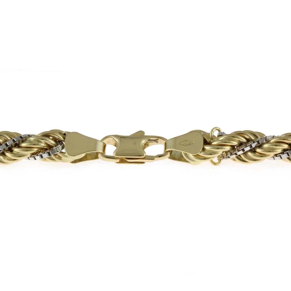 UNOAERRE Necklace K18 Gold K18 white gold Rope Chain Venetian