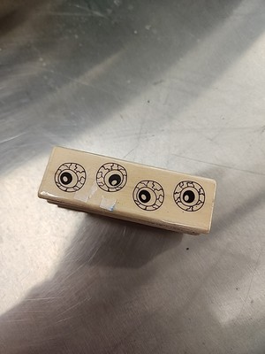 BLOODSHOT, SCARY EYEBALLS, Halloween Wood Mounted Rubber Stamp, Craft Smart  NEW