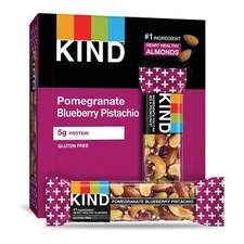 KIND Bars, Pomegranate Blueberry Pistashio + Antioxidants, Gluten Free, Low