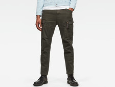 G-Star Raw Men  s Roxic Straight Tapered Cargo Pants Asfalt 34-32