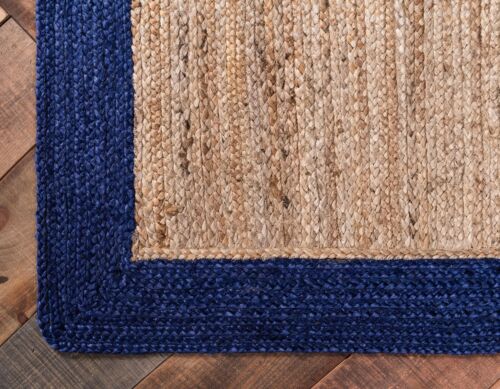 Runner jute Rug Rectangle Braided Handmade Carpet Home Decor Modern Look Rugs - Picture 4 of 12