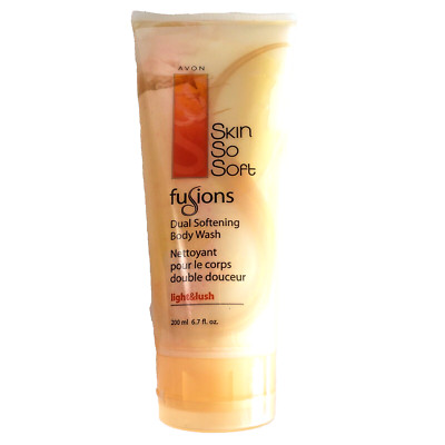 Avon Skin So Soft Fusions Dual Softening Body Wash - Light & Lush - New Sealed