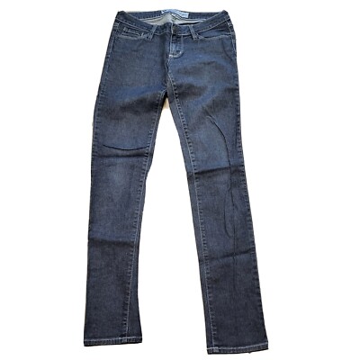 Bullhead Super Skinny Jeans Dark Wash Denim Tapered Bottoms Juniors Size 3