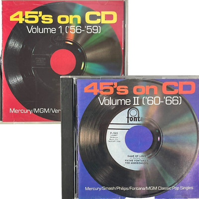 45's On CD Vols I + II Bundle 1956-1966 Oldies Classic Rock Fontana Smash MGM