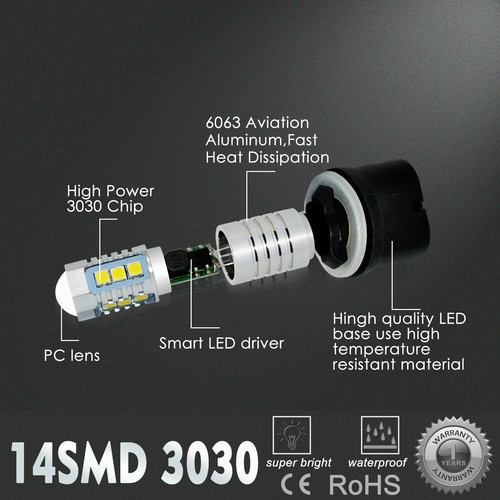 Alla 6000K White 14-LED 880 Cornering|Fog Light Bulb for Chevrolet GMC Nissan - Picture 5 of 9