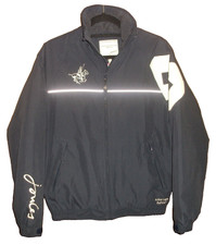 Joules Polo Motif Jacket Blue Breathable White Logo Graphics Vented Us 4 Eur Xs