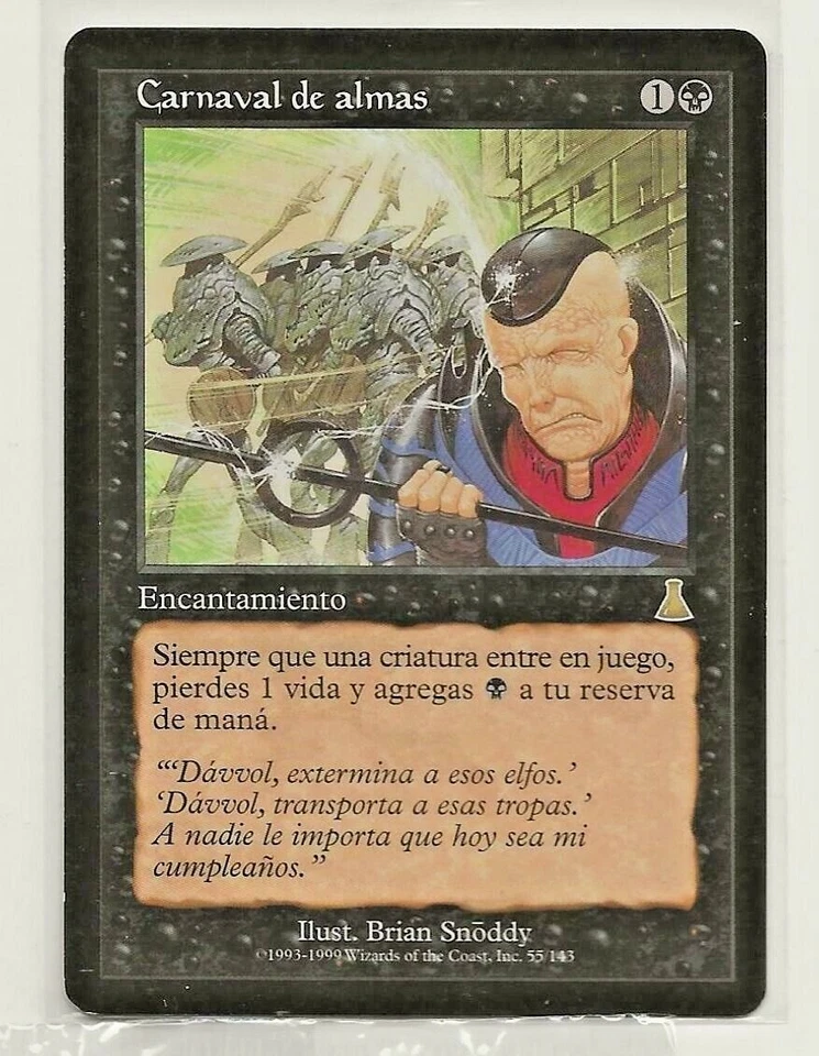 CARNAVAL DE ALMAS DESTINO URZA Español Carnival of Souls MTG NM- Urza's Destiny - Imagen 1 de 1