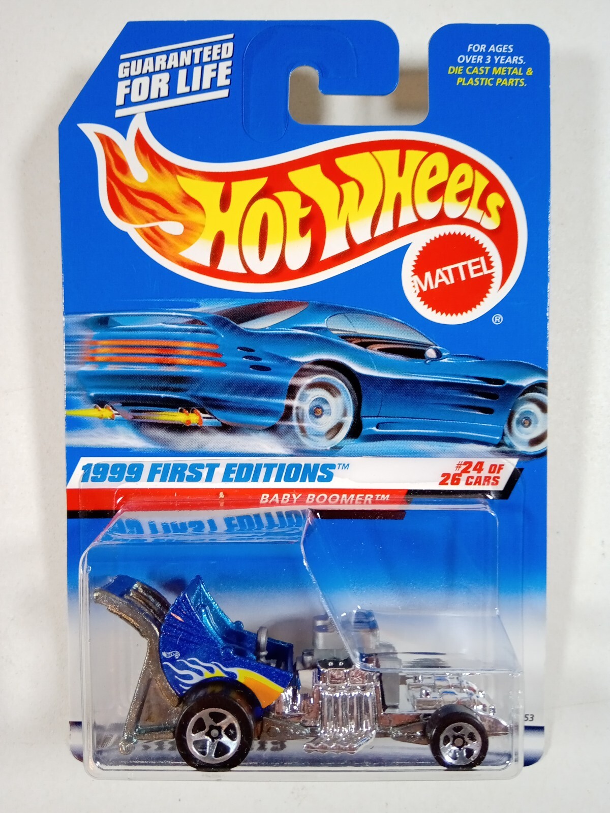 1999 Vintage Hot Wheels #24/26 First Editions #680 BABY BOOMER Blue w