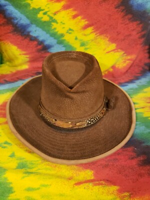 CLASSIC HATQUARTERS USA HENSCHEL SIZE SMALL HatQuarters USA by Henschel Aussie Walker Bush Hat Canvas  main image 3