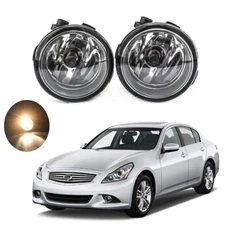 Pair Front Fog Light Lamp For Infiniti G25 G37 Q70 Sedan 2010 2011 2012 13&2014