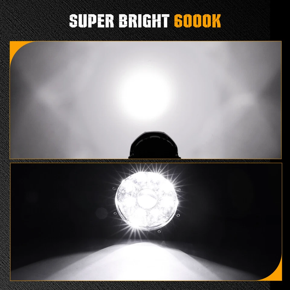 5inch Osram LED Driving Lights Spotlights Spot Round Offroad 4WD Black 4x4 Lamp - Image 4 of 4