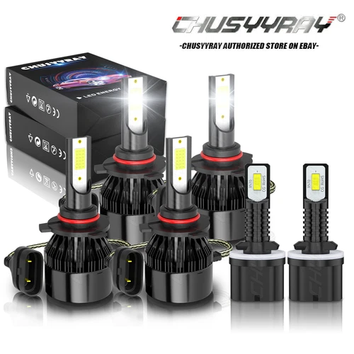 For Chevy Trailblazer 2002-2009 6x 6000K LED Headlights 880 Fog Bulbs Combo Kit - Picture 1 of 14