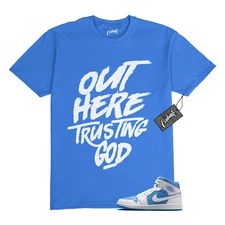 1 Mid Legend Blue White T Shirt to Match TG