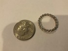 Vintage eternity modernist ring 8 silver & gold tone dainty curb link MCM unique — photo 5