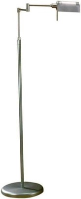 Lite Source LS960SS Pharma Collection Floor Lamp Satin Steel Metal (Halogen BLB)