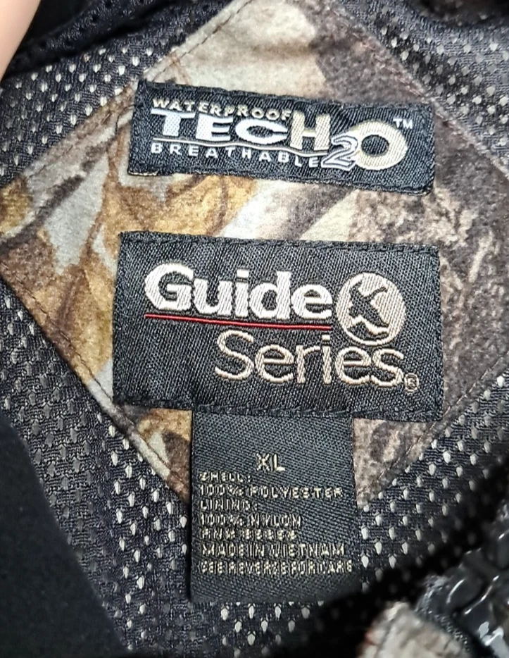 Gander Mountain XL Guide Series TecH2O Pants & Jacket Coat Hiking Outdoors Camo - Image 3 of 4