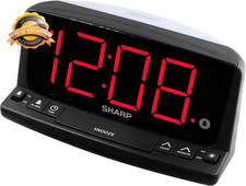Digital Alarm Clock Big Red LED Large Numbers Night Light Snooze Loud