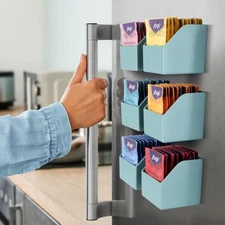 Mona Magnetic Tea Organizer - Caddy and Storage with 6 Individual Holders