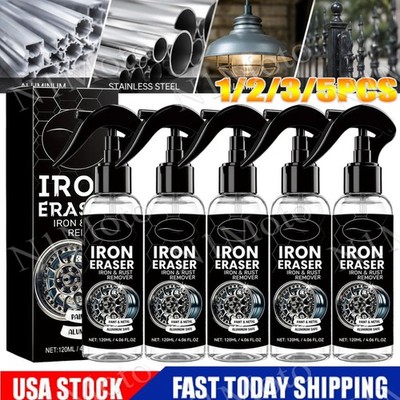 5x Iron Eraser Rust Remover Spray, Car Wheel Paint Brake Dust Fast Cleaner 120ml