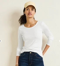 Garnet Hill Long Sleeve TeeShirt Womens M Purple Cotten