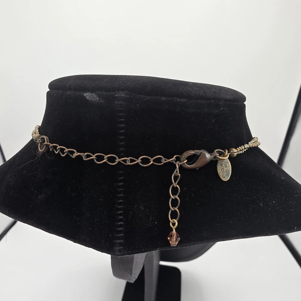 Encantador collar colgante con cuentas de oro rojo de 22" de Lia Sophia para mujer Foto 4 de 4