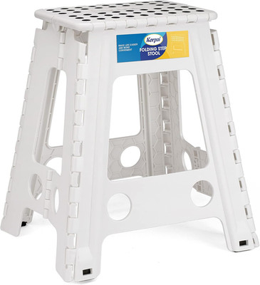 18'' Folding Step Stool for Adults and Kids Holds up to 300 Lbs,Non-Slip Folding 